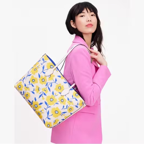 Kate Spade Bleecker Sunshine Floral Tote w/Pouch - Picture 4 of 10